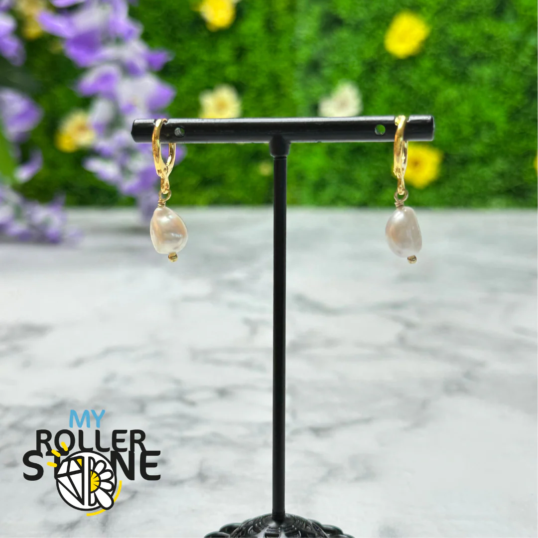 Boucles d'Oreilles Perle de Culture Pendantes