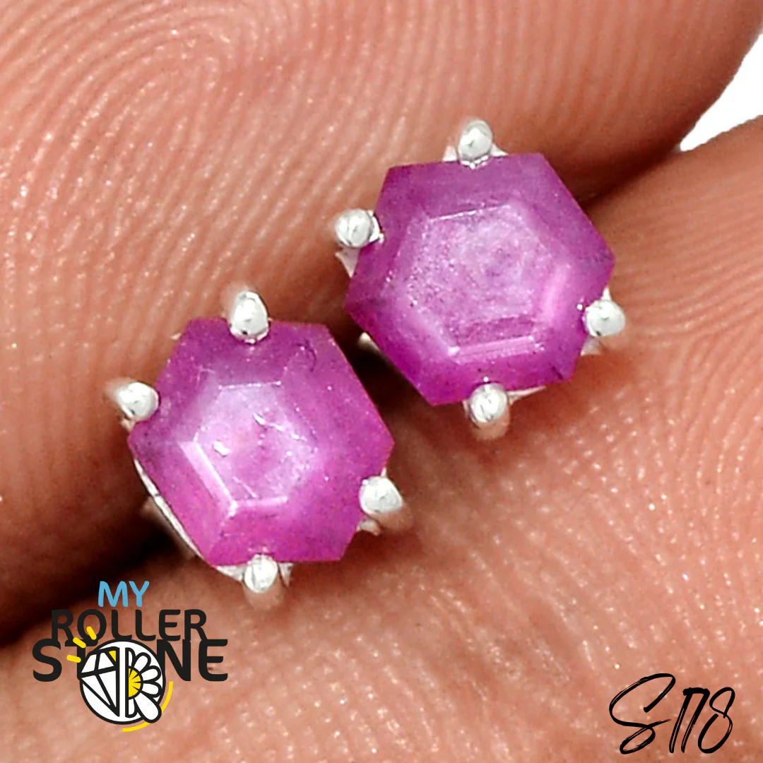Boucles d'oreilles Rubis S178