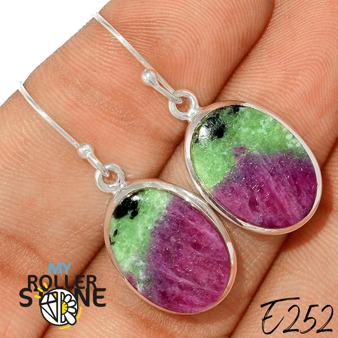 Boucles d'oreilles Rubis Zoïsite E252