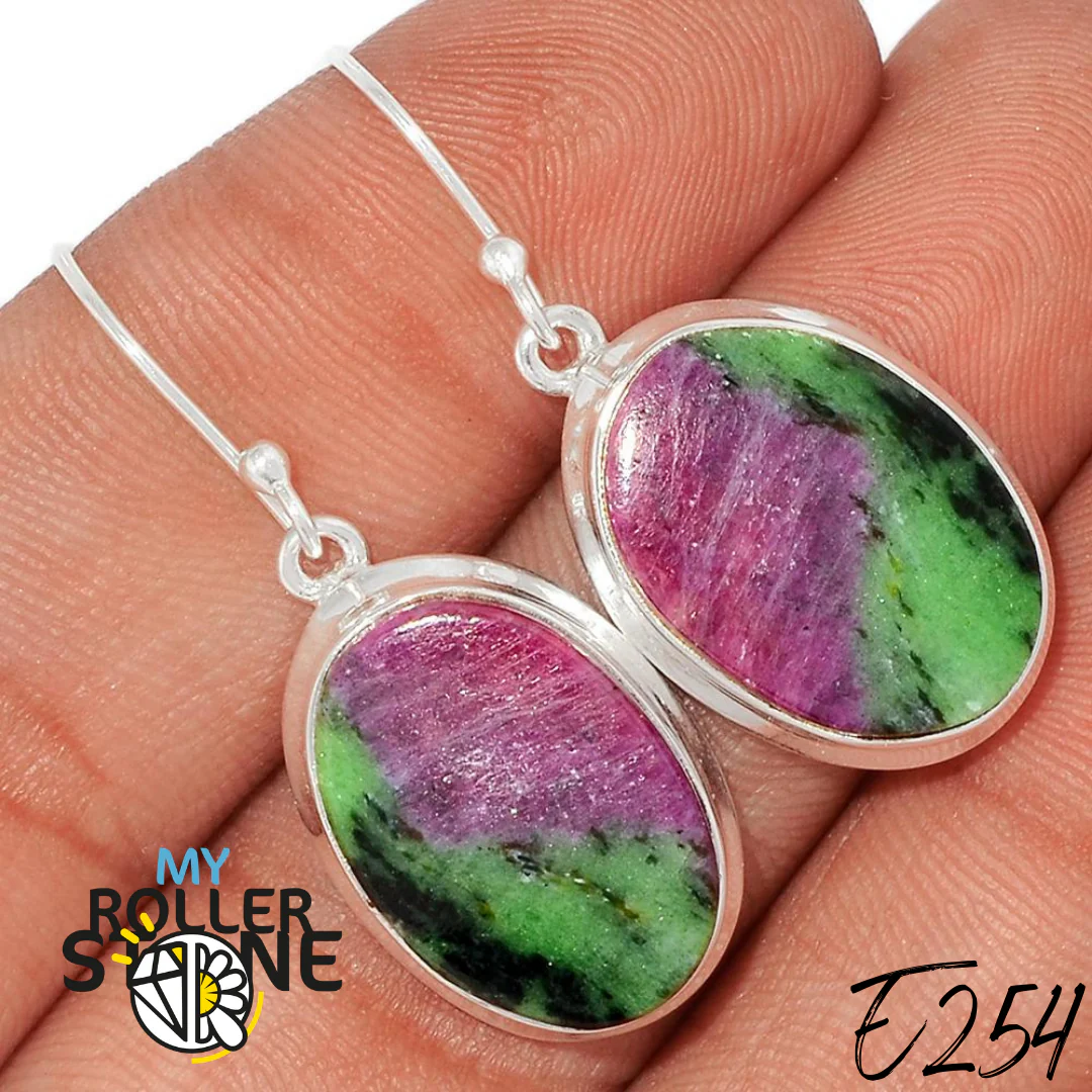 Boucles d'oreilles Rubis Zoïsite E254