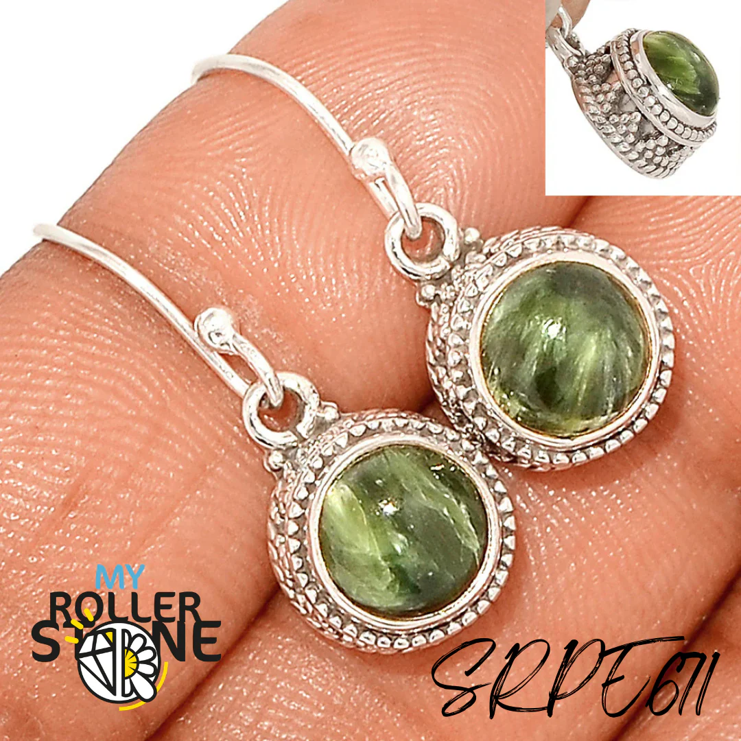 Boucles d'Oreilles Séraphinite SRPE671