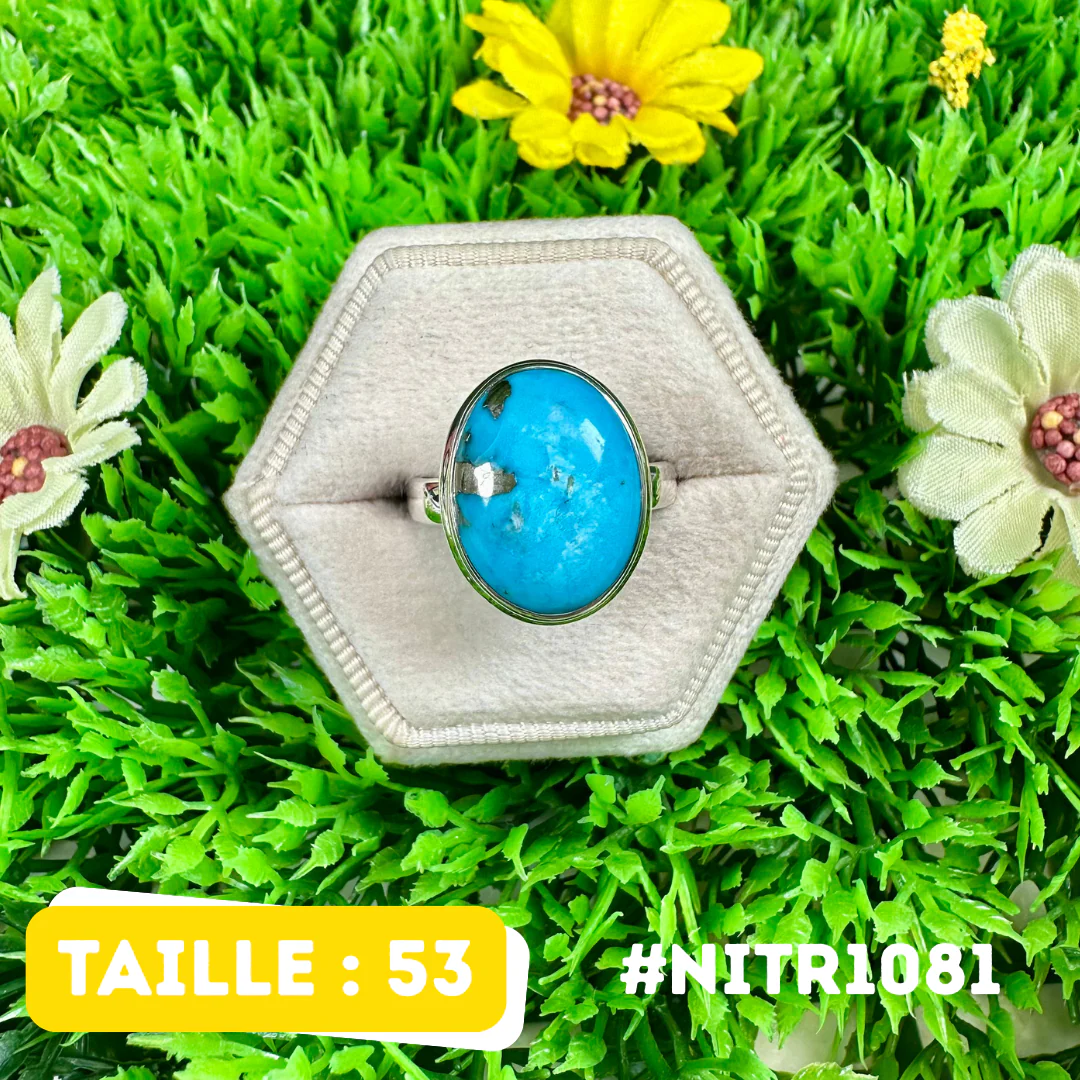 Bague Turquoise Perse Argent 925 #NITR1081