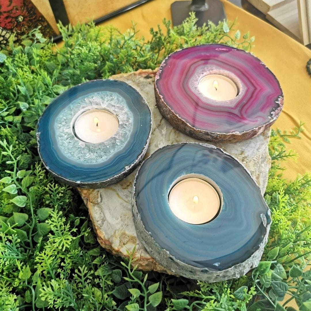 Bougeoir agate