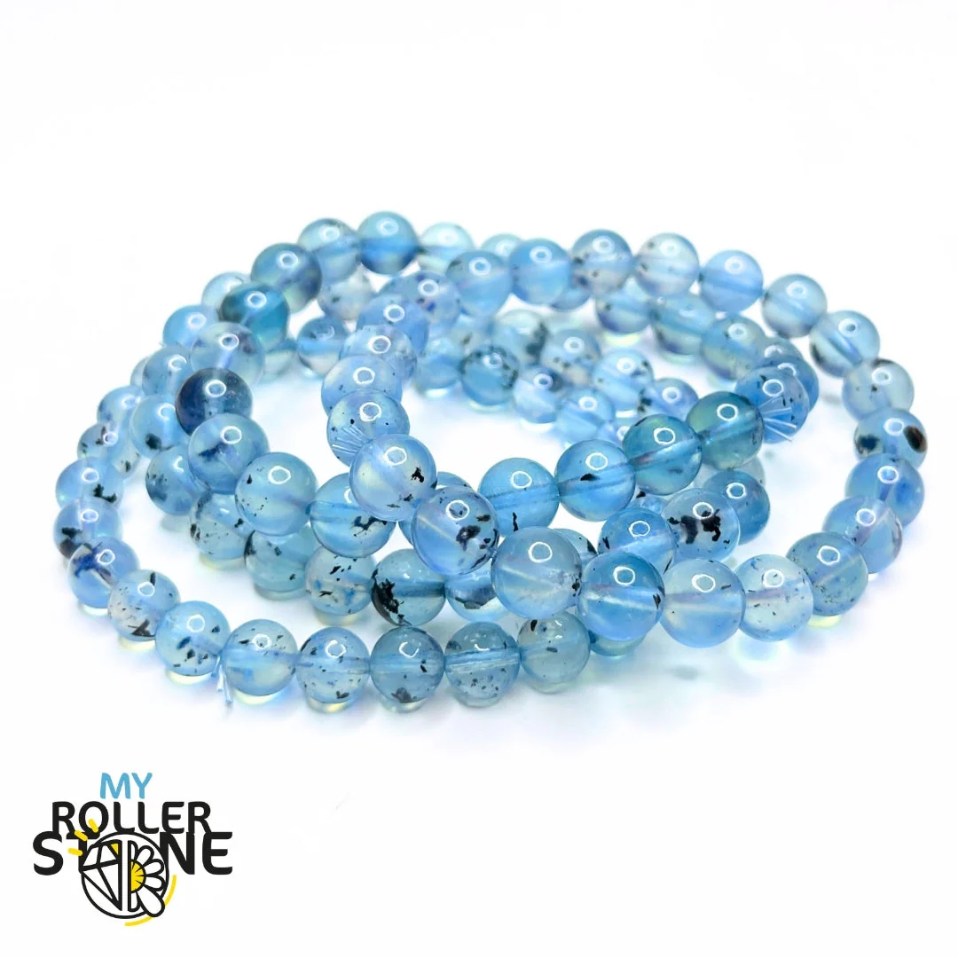Bracelet Aigue Marine avec Tourmaline Noire - Image 2