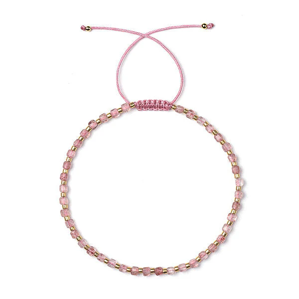 Bracelet Ajustable Quartz Rose