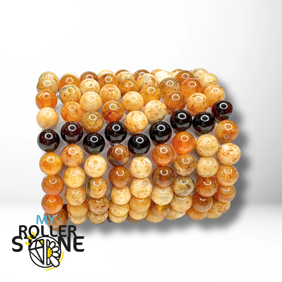 Bracelet Ambre Laiteuse avec 1 perle Ambre noire - Image 2