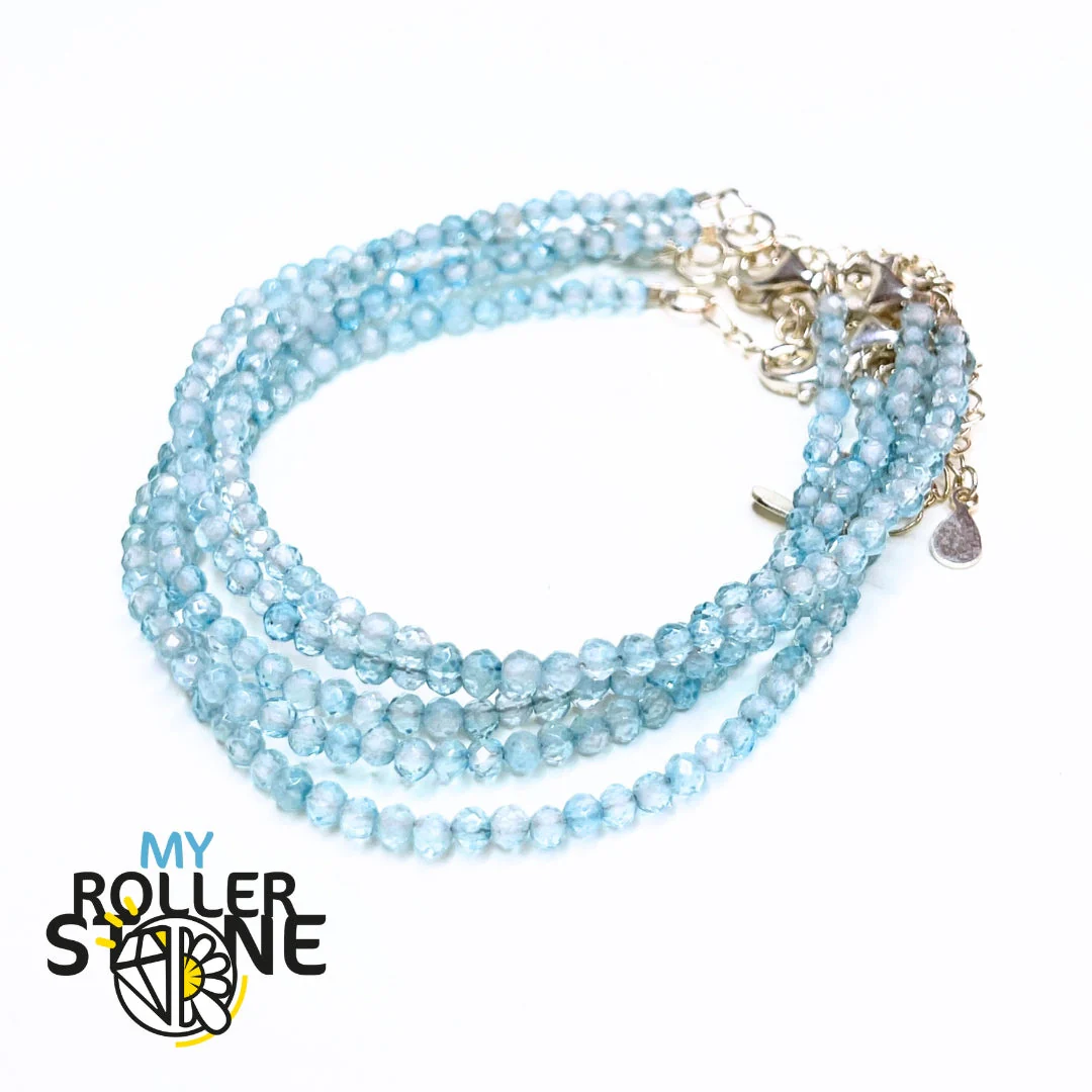 Bracelet Apatite Ice fermoir Argent