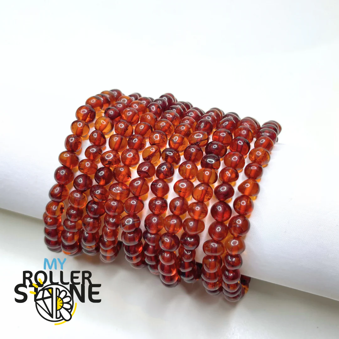 Bracelet Baroque d'Ambre Cognac