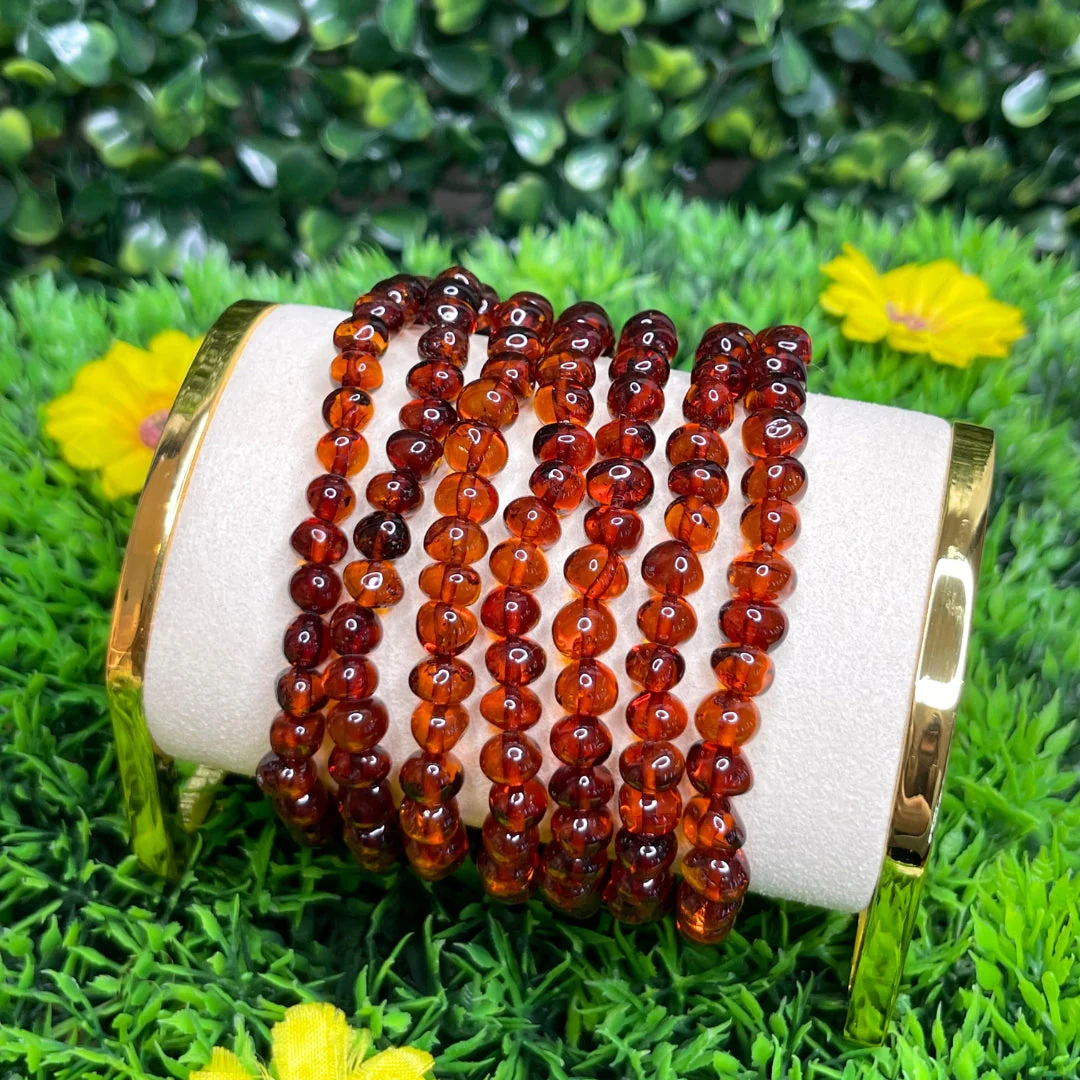 Bracelet Baroque d'Ambre Cognac - Image 3