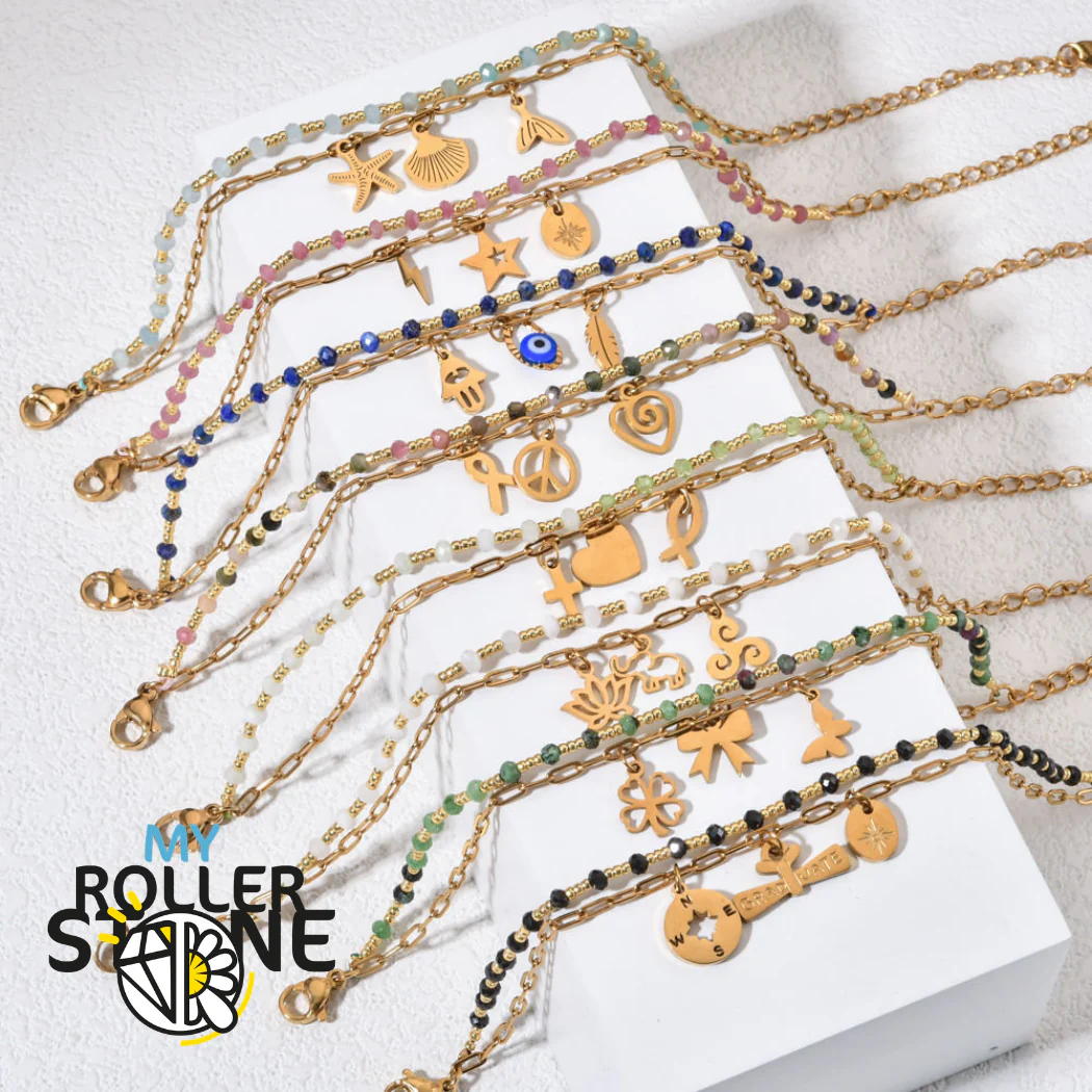 Bracelet Bohème Multi-Rangs en Pierres Naturelles - Image 11