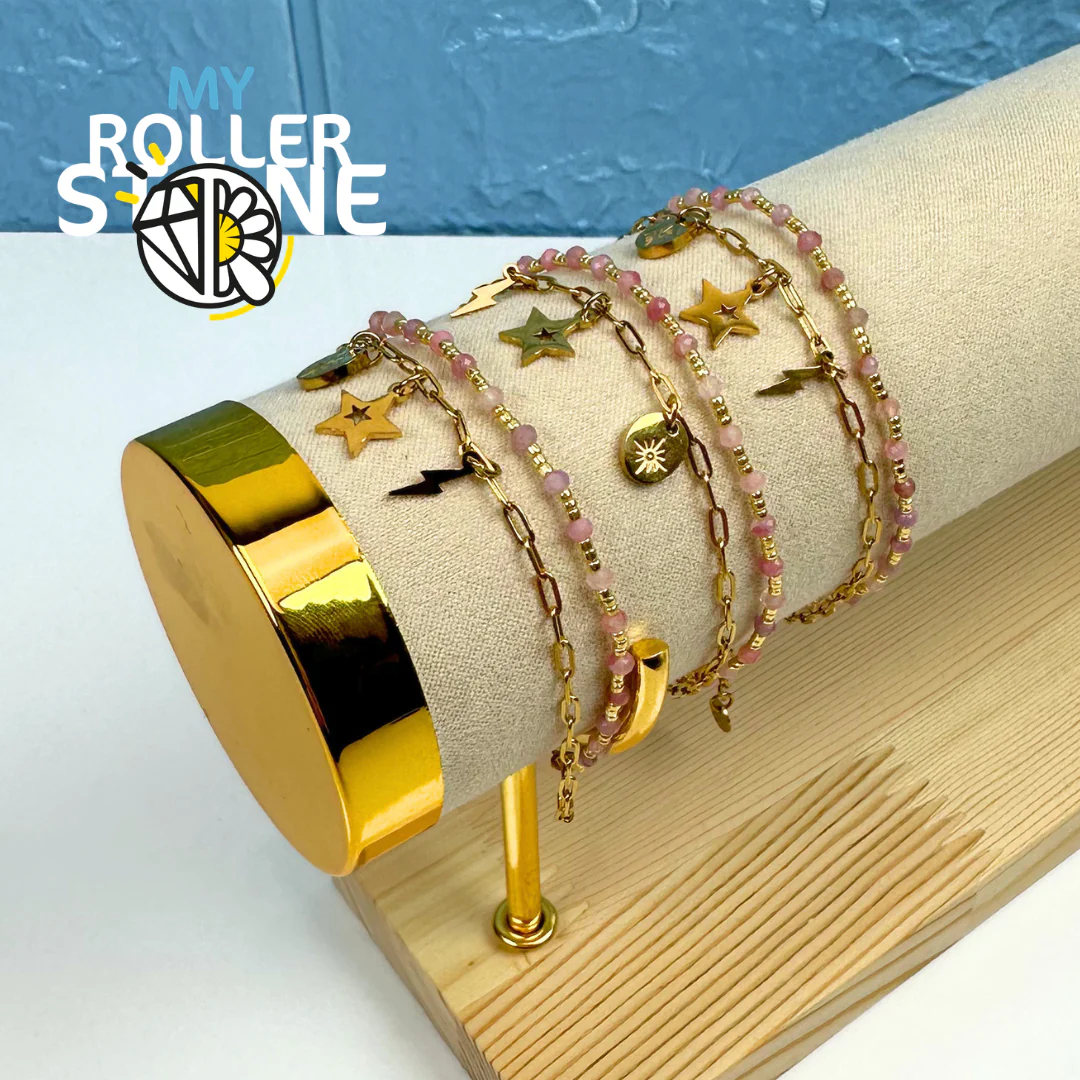 Bracelet Bohème Multi-Rangs en Pierres Naturelles - Image 5