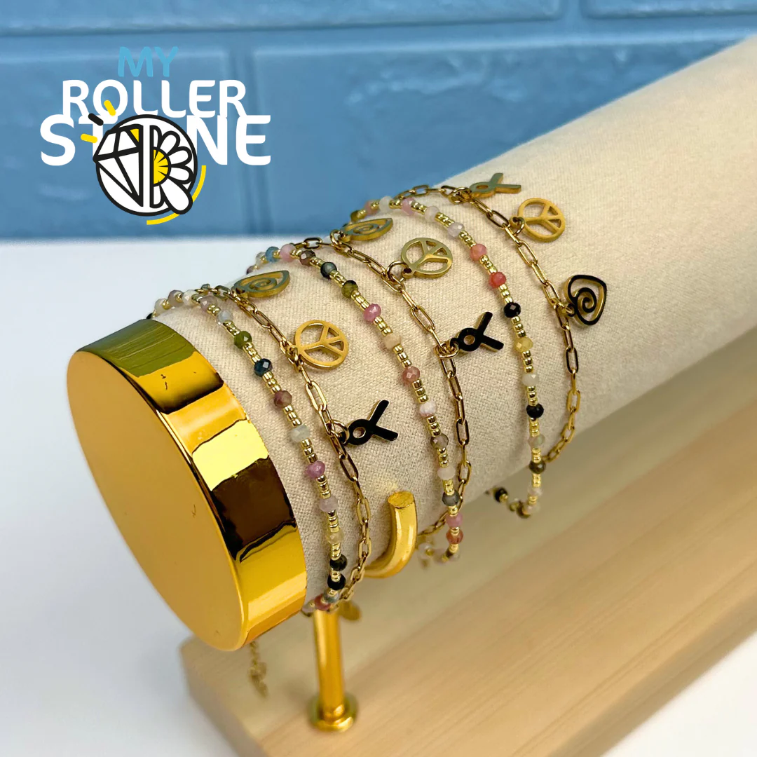 Bracelet Bohème Multi-Rangs en Pierres Naturelles - Image 7