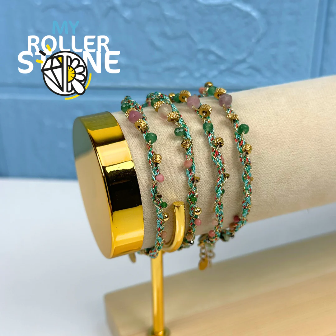 Bracelet Bohème Tissé Pierre Naturelle - Image 3