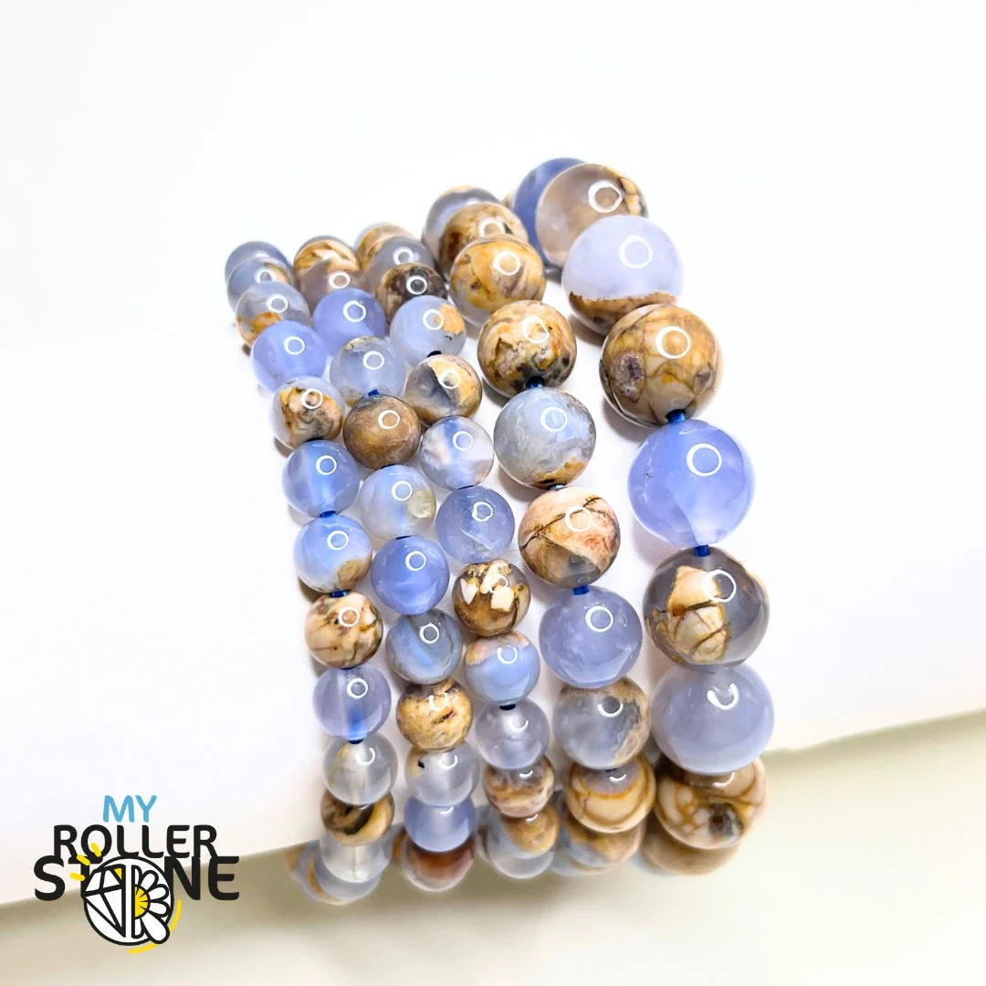 Bracelet en Calcédoine de République dominicaine