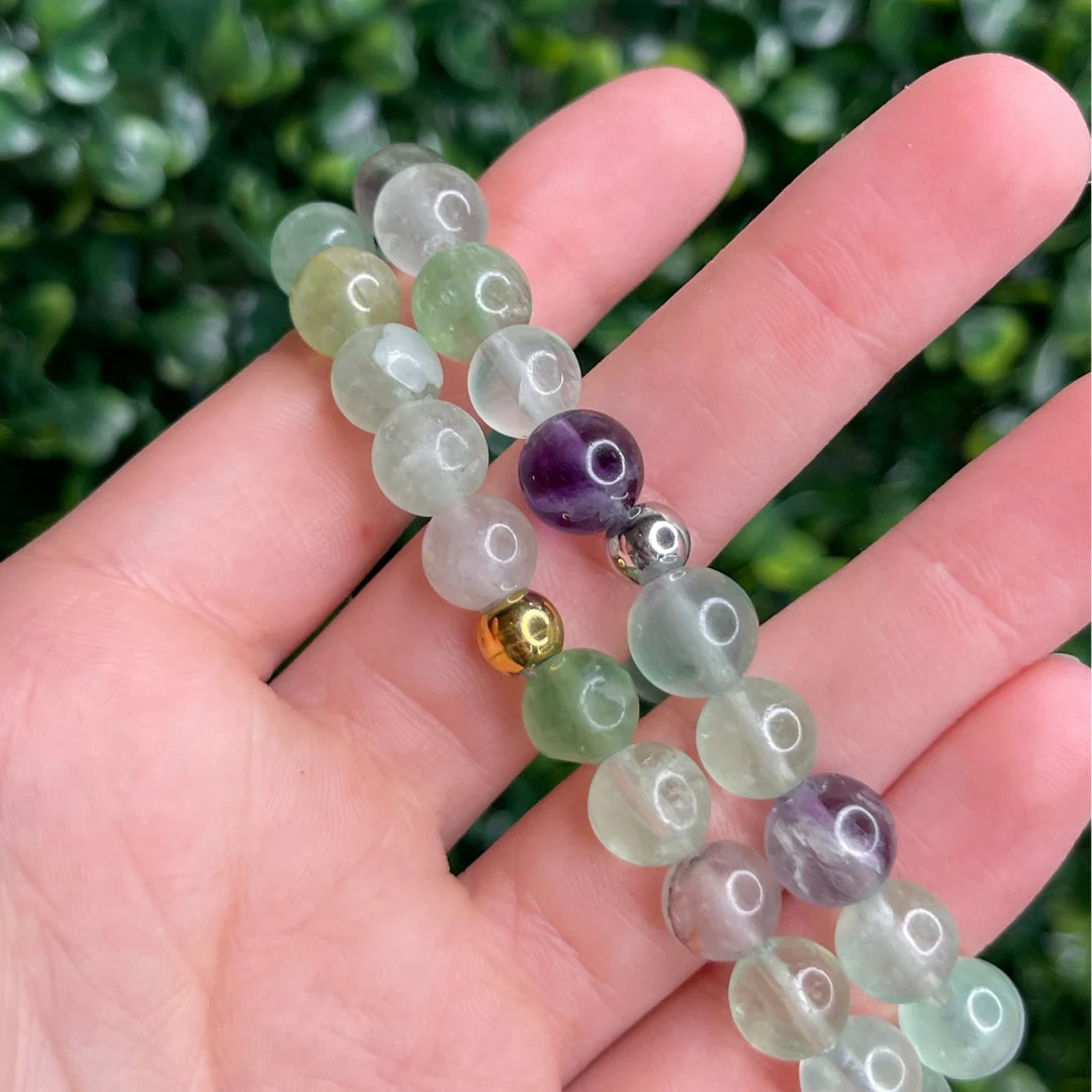 Bracelet Fluorite Arc-en-Ciel Sur-Mesure - Image 2
