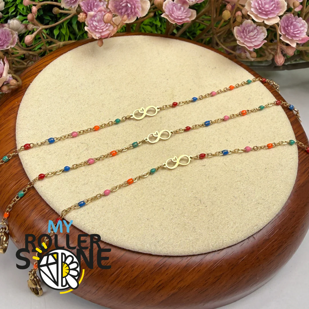 Bracelet Infini en Acier inoxydable et Enamel multicolor