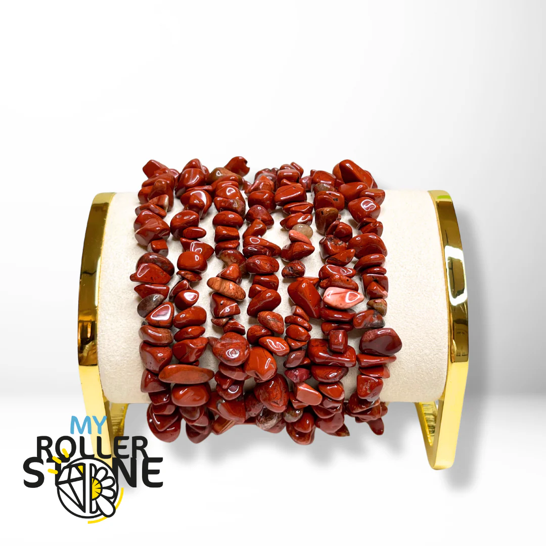 Bracelet Jaspe Rouge Chips - Image 2