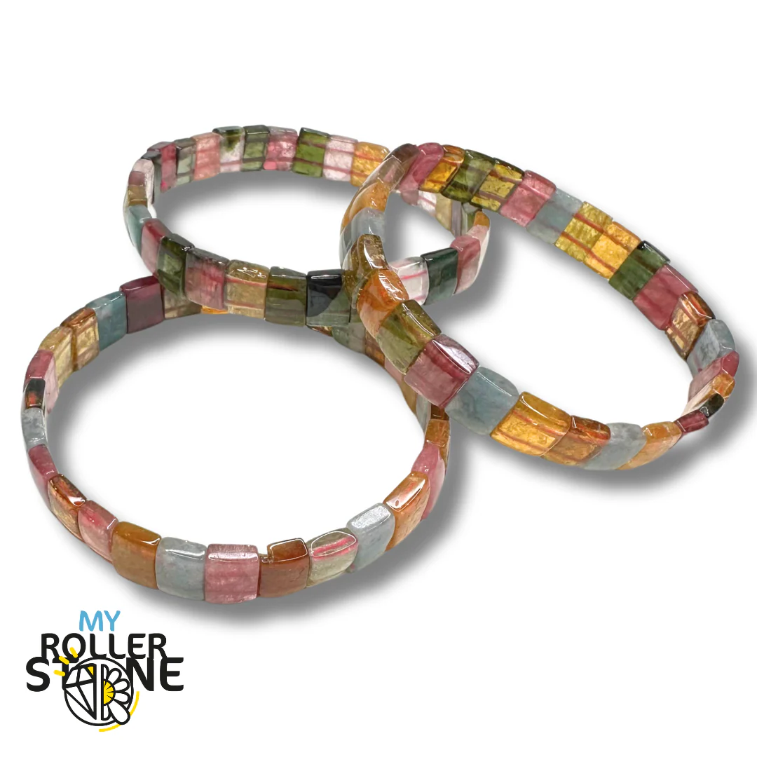 Bracelet Manchette Tourmaline multicolore 5A - Image 2