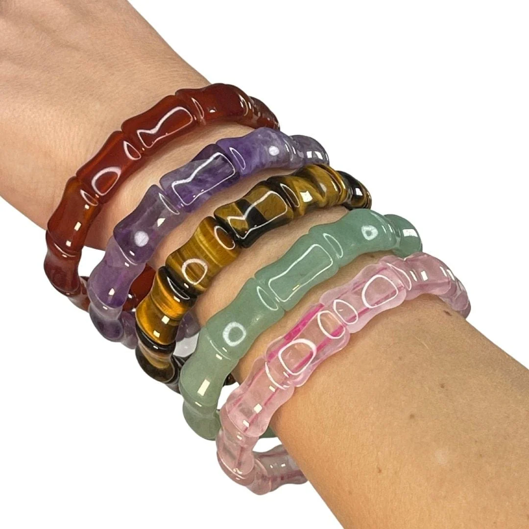 Bracelet pierre ( Quartz rose, Oeil de tigre, Améthyste..) - Image 4
