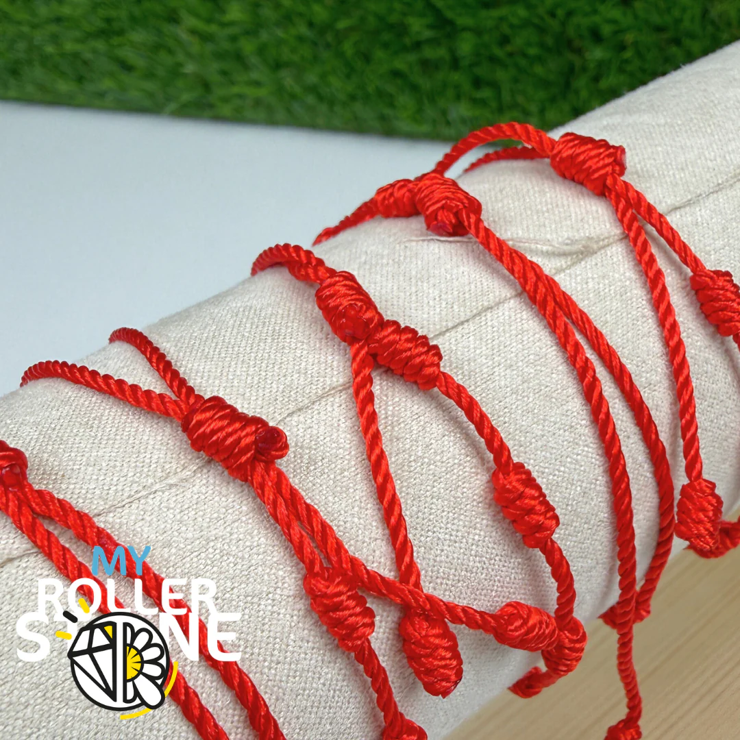 Bracelet Rouge 7 noeuds - Image 2