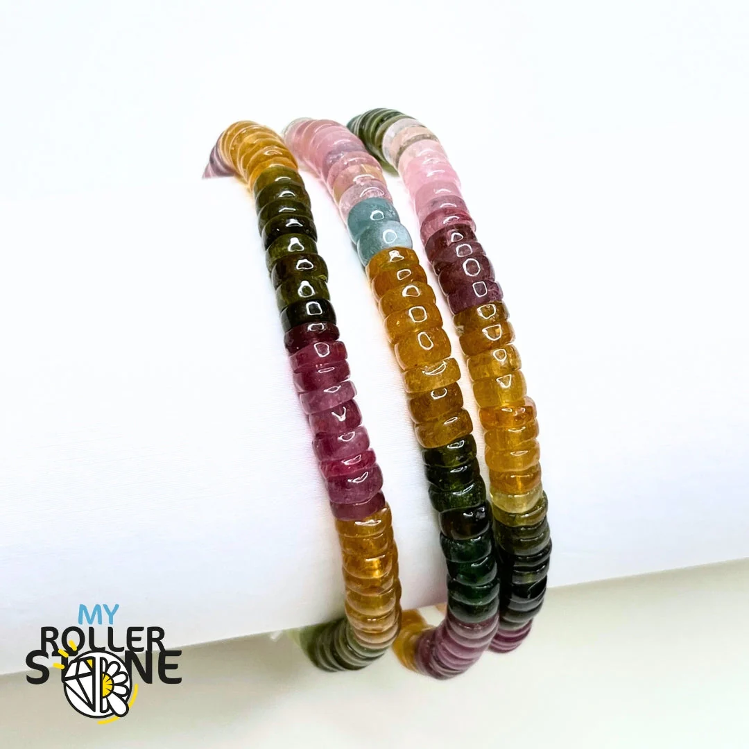 Bracelet Tourmaline Heishi multicolore 5A