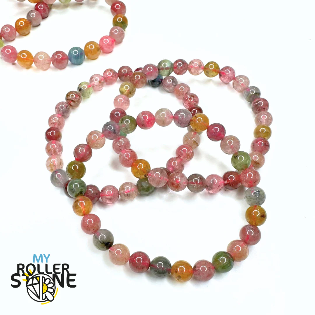 Bracelet Tourmaline Multicolore Bonbon 7A - Image 2