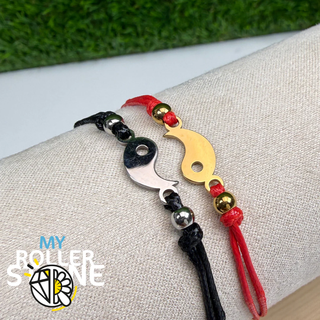 Bracelet Yin Yang Acier Inoxydable  (vendu par deux)