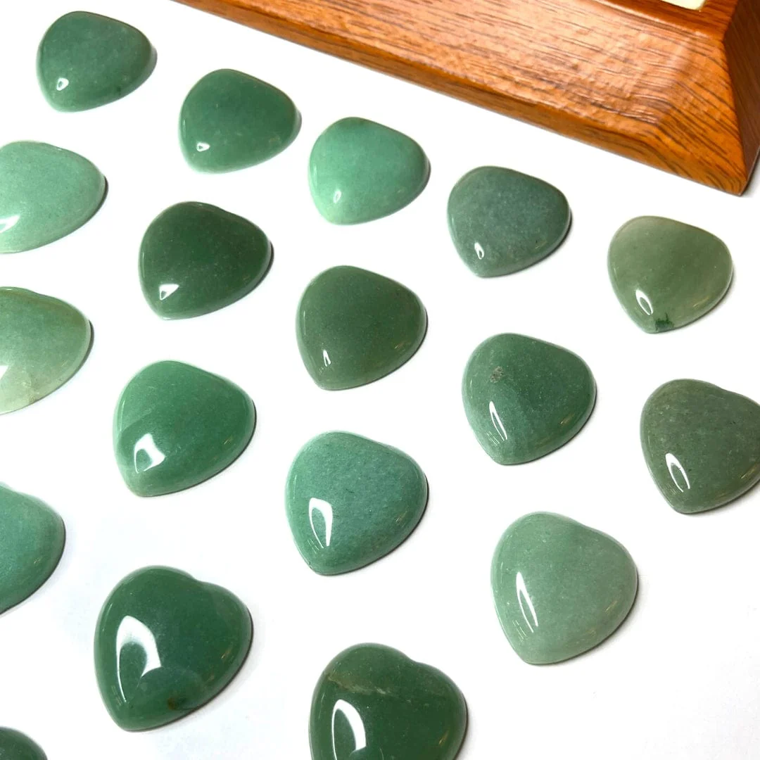 Cabochon Coeur Aventurine Verte