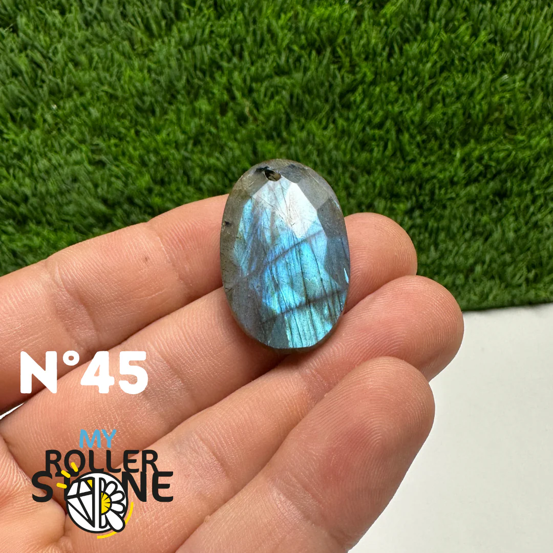 Cabochon Labradorite forme Libre Facettée 5A - Image 45