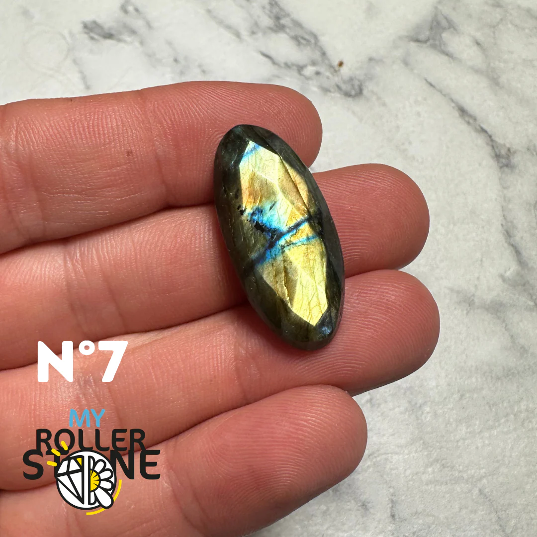 Cabochon Labradorite forme Libre Facettée 5A - Image 7