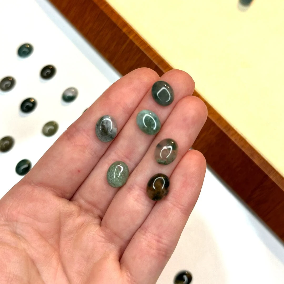 Cabochon Ovale Agate Mousse - Image 2