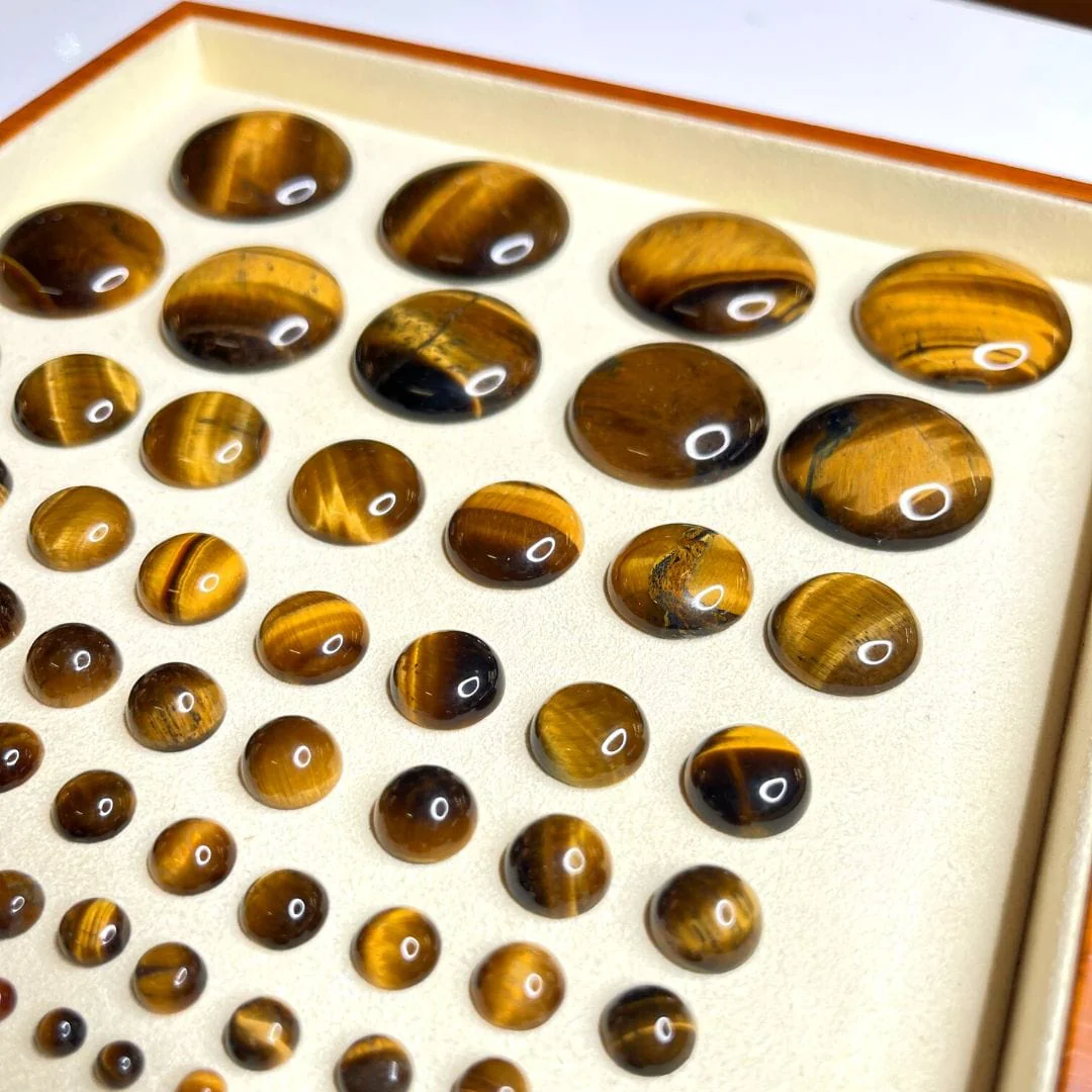 Cabochon Rond Oeil de Tigre - Image 2