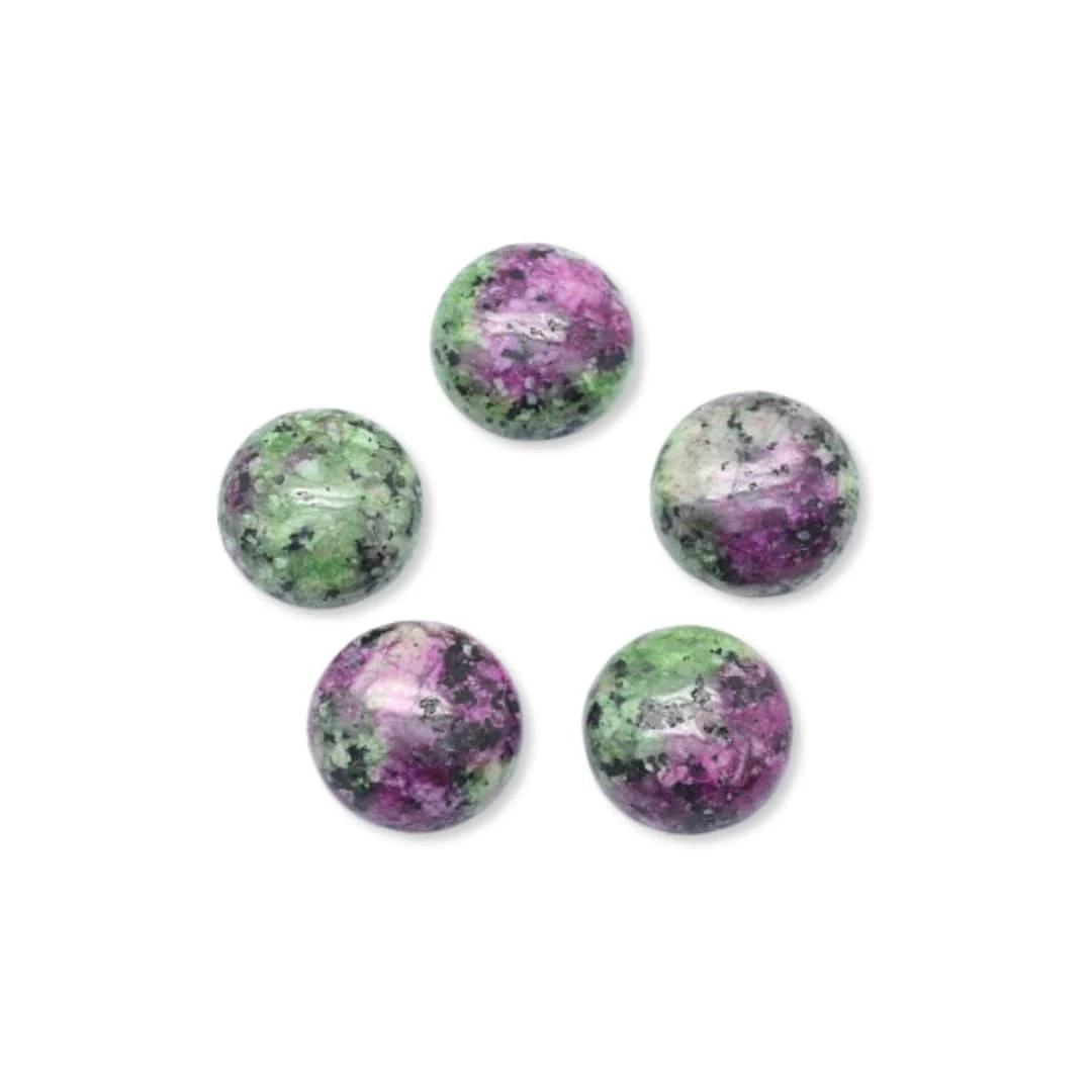 Cabochon Rond Rubis Zoïsite