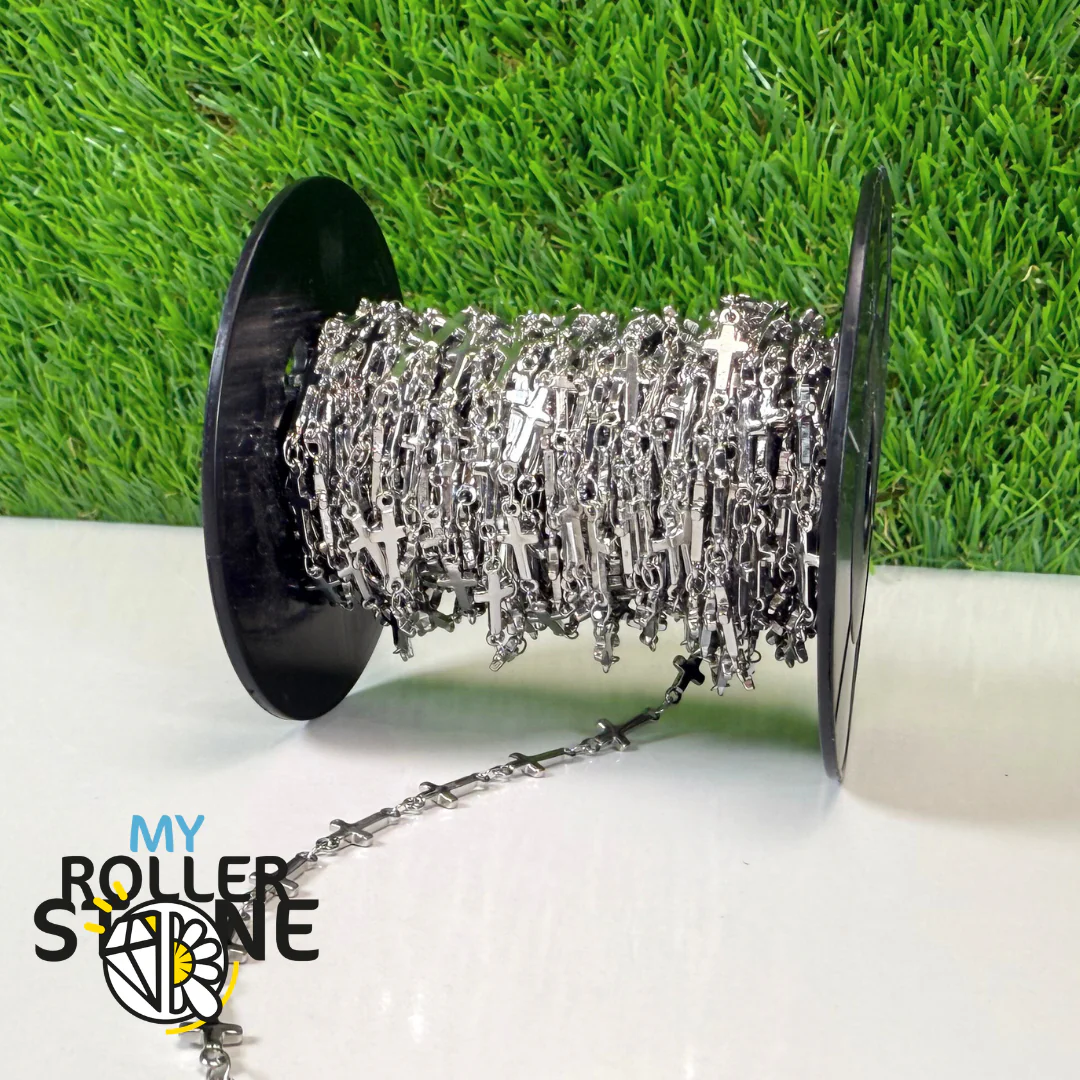 Chaîne Maille Standard Forçat – Acier Inoxydable argentée (Rouleau 10 mètres) - Image 2