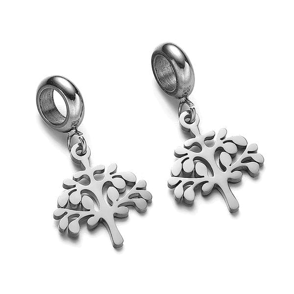 Charm Arbre de vie acier avec bélière