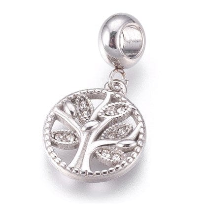 Charm Arbre de vie acier stass inoxydable avec bélière