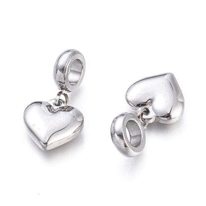 Charm Coeur acier avec bélière