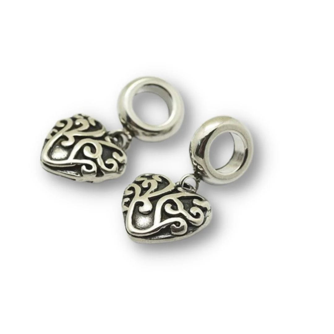 Charm Coeur acier inoxydable avec bélière