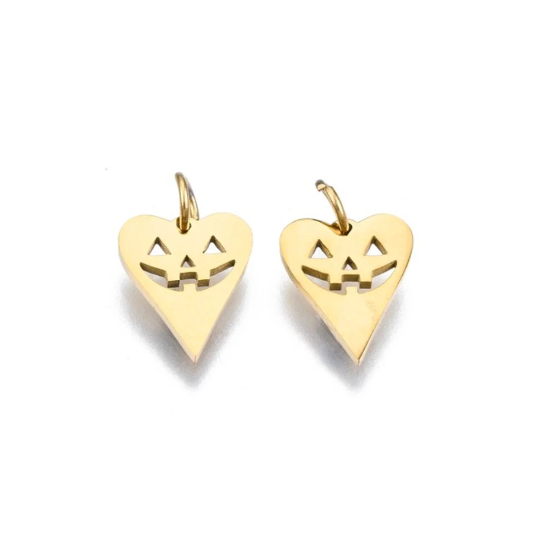 Charm Coeur citrouille Halloween