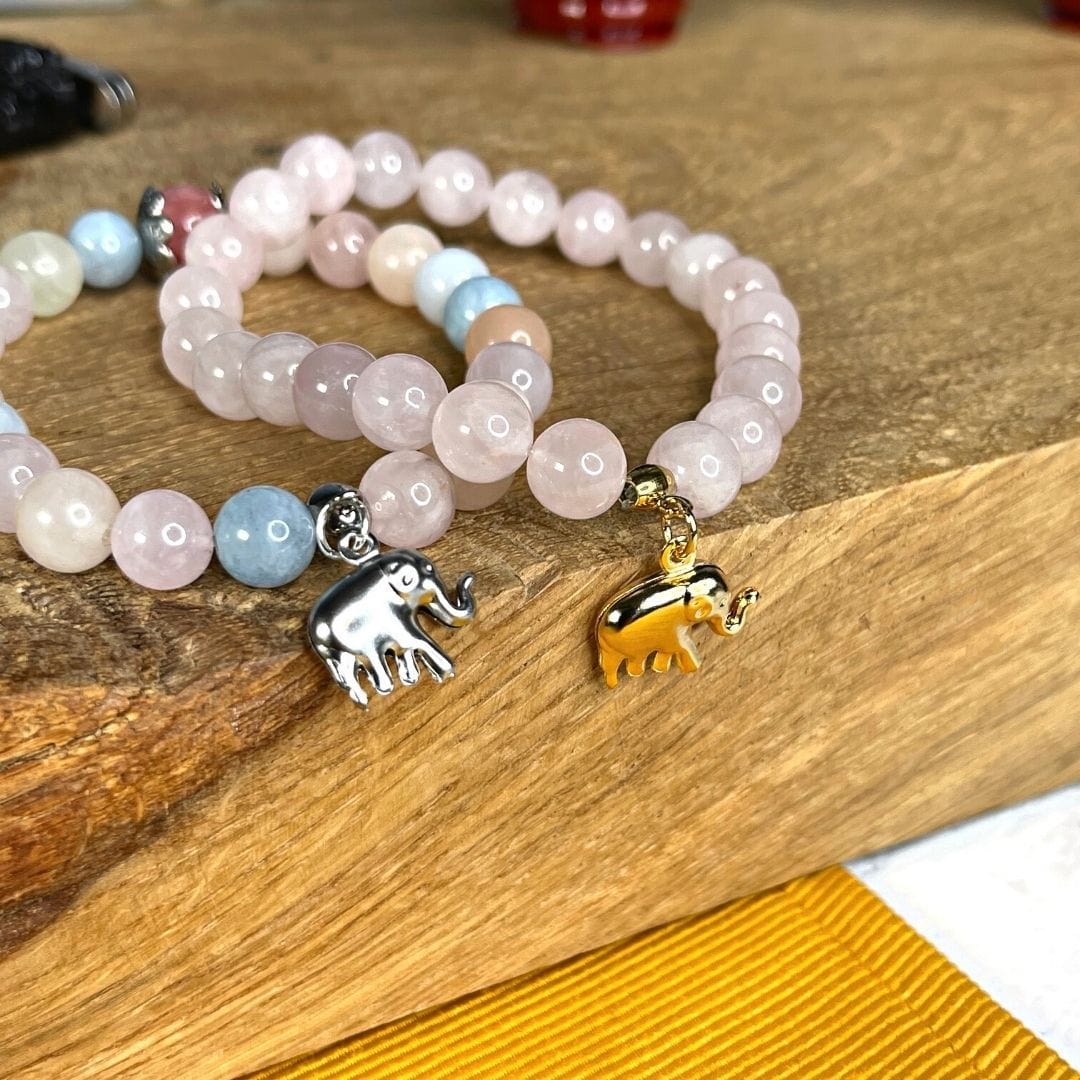 Charm Eléphant Or et Argent - Image 2