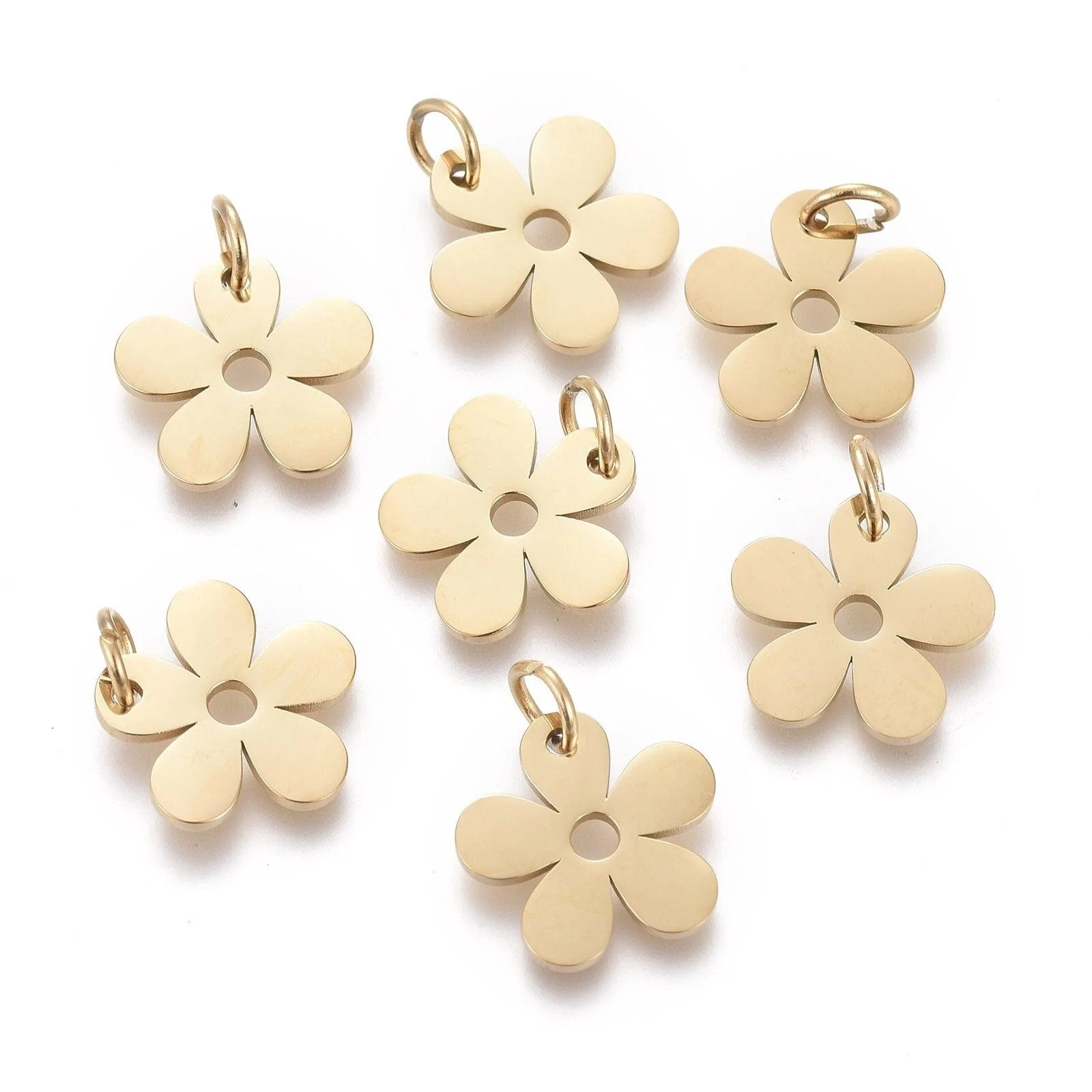 Charm fleur or - Image 3