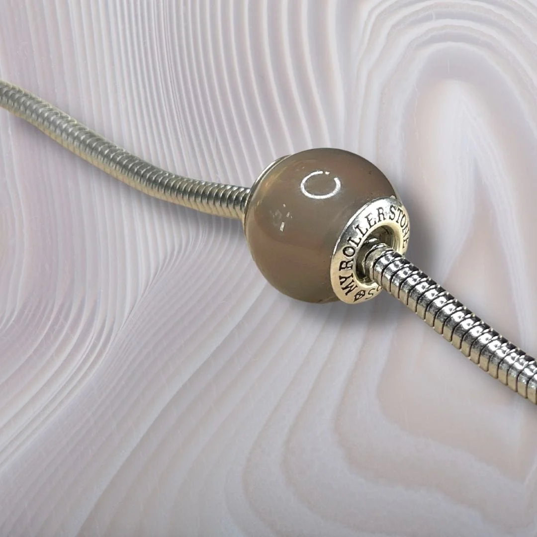 Charm perle Agate grise - Image 3