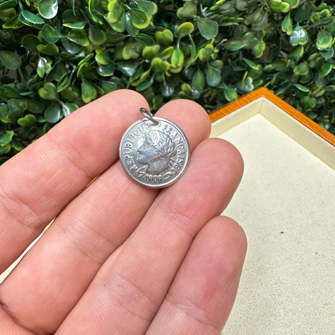 Charm pièce de monnaie doré et Argenté - Image 4