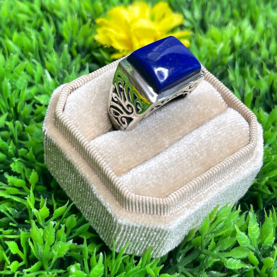 Chevalière Argent Lapis Lazuli Carré #3 - Image 2