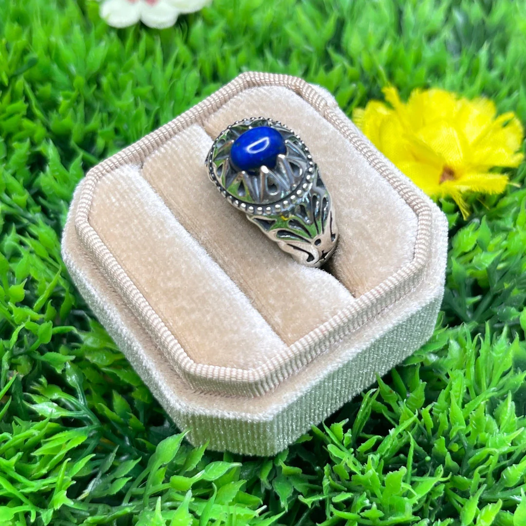 Chevalière Argent Lapis Lazuli Étoile #3 - Image 2