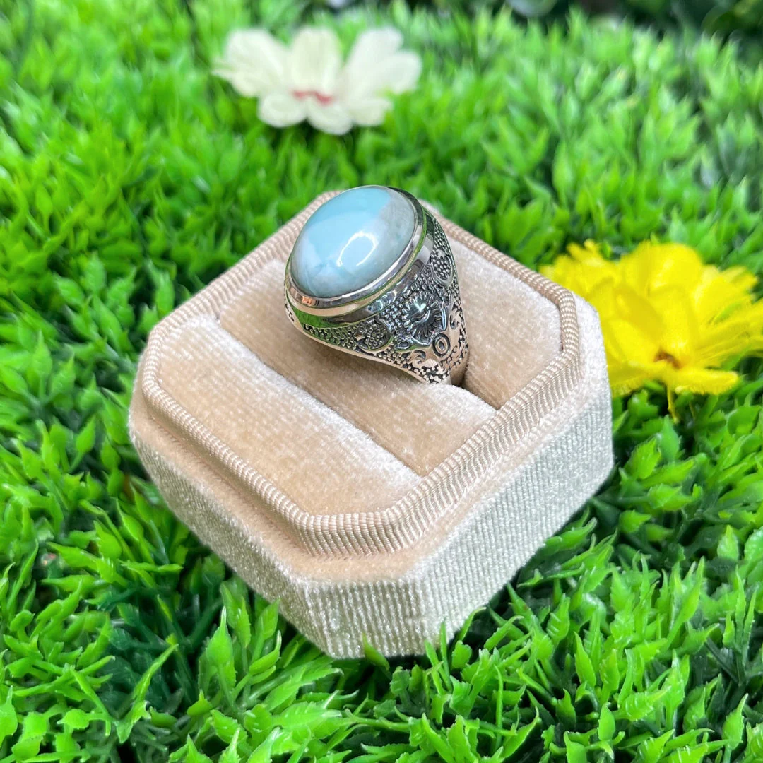 Chevalière Argent Larimar Astral #1 - Image 2