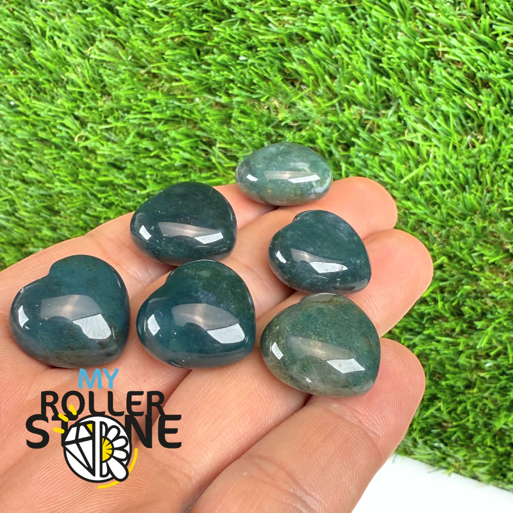 Coeur en Agate mousse Africaine