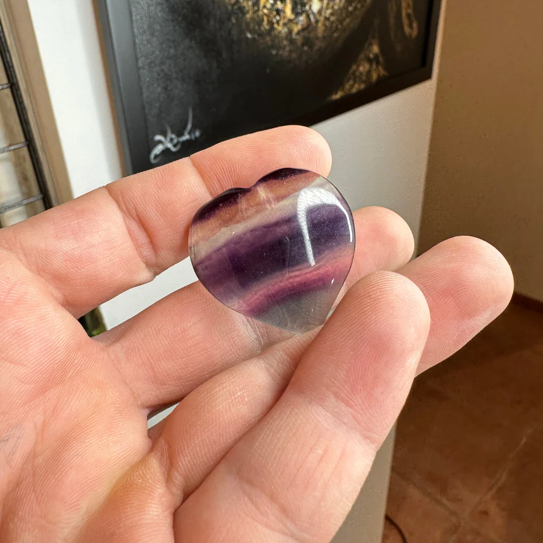 Coeur en fluorite Arc-en-Ciel - Image 3