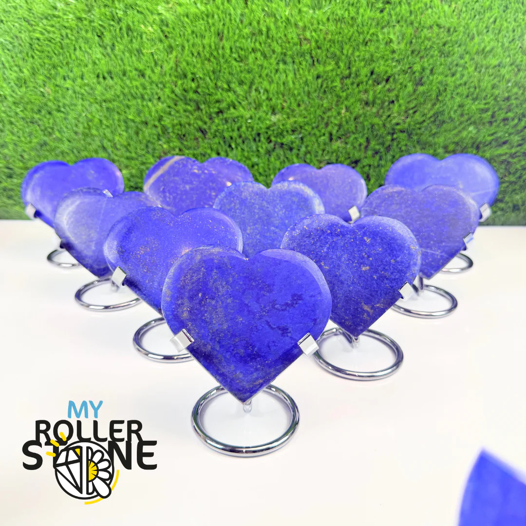 Coeur en Lapis Lazuli avec Support - Image 14