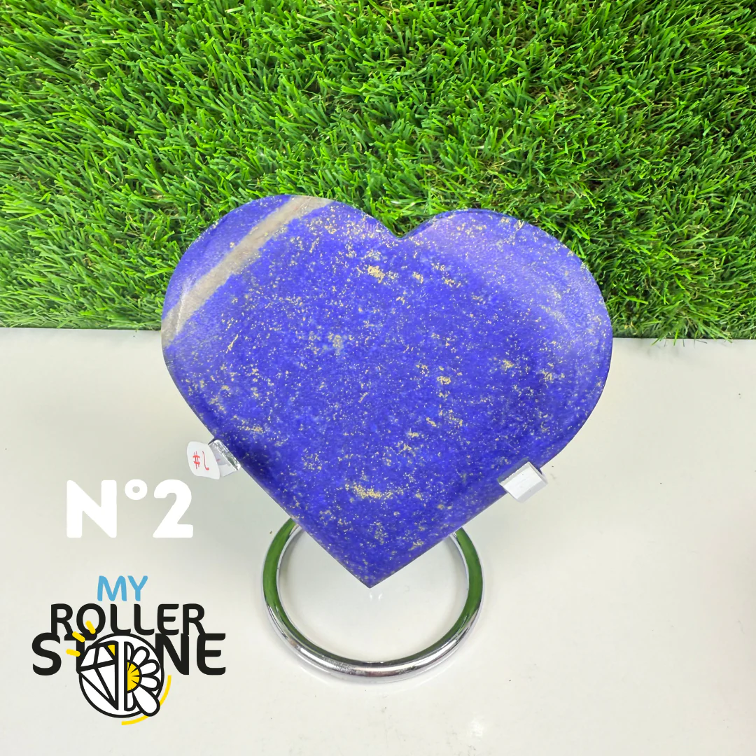 Coeur en Lapis Lazuli avec Support - Image 16